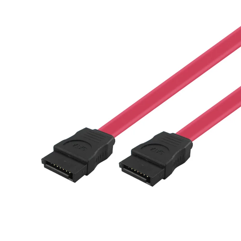 Wennow 3-Pack 18" SATA Cables - Straight To Right Angle - Red (for HDD, RAID)