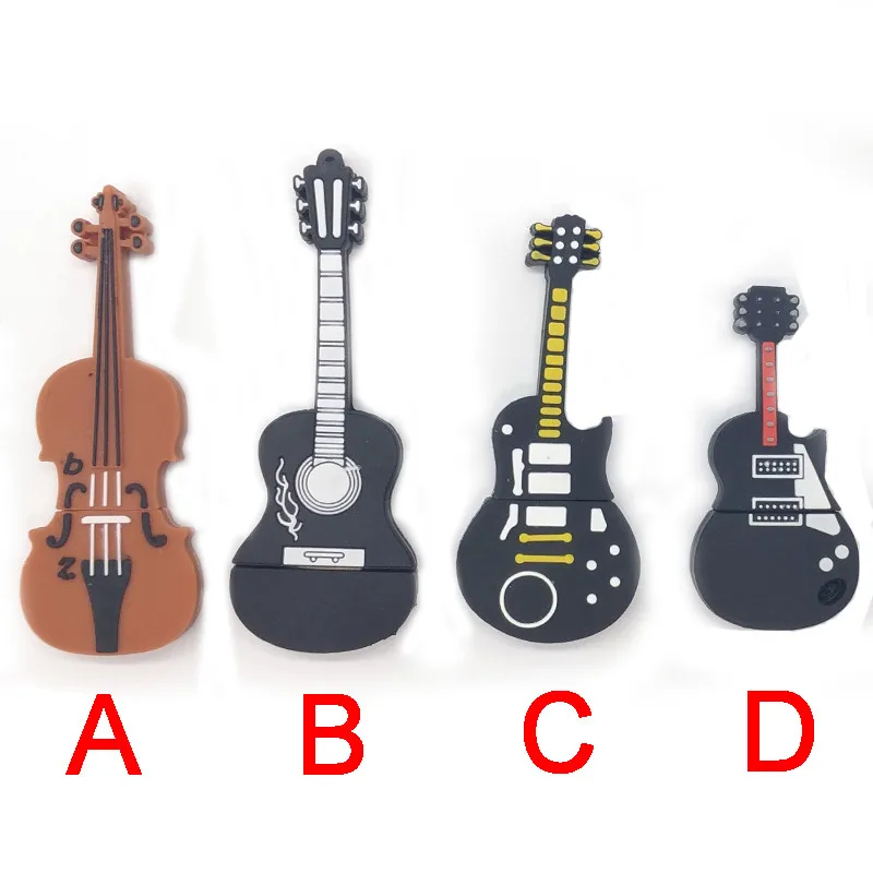 3-gift-usb-flash-pen-drive-4GB-8GB-16GB-32GB-guitar-4-color-pendrive-U-disk-memory_