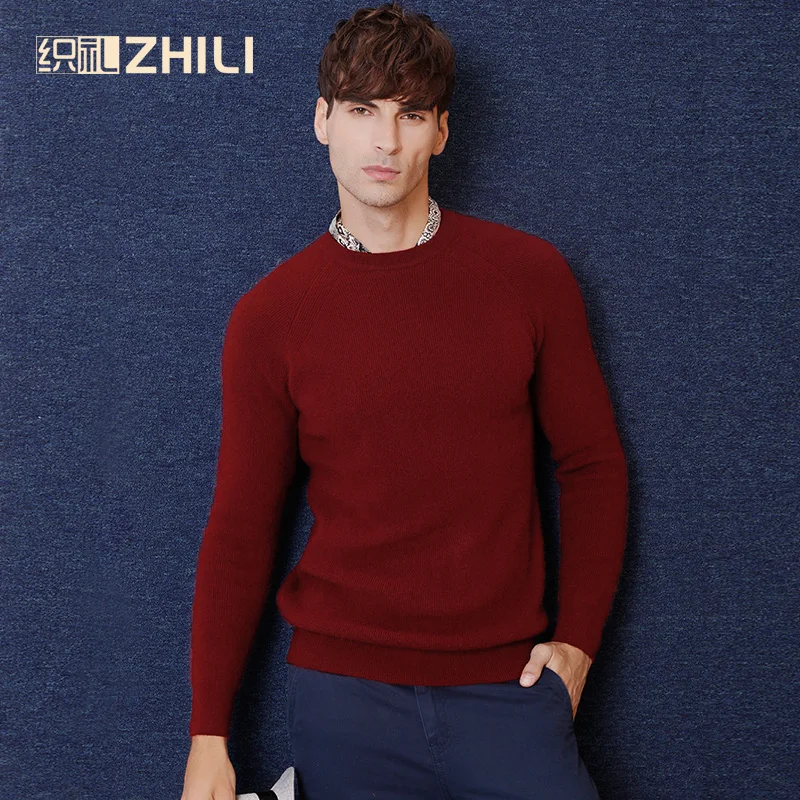Haute Qualité Hommes Chandail 2017 Nouveau 100% Cachemire Pulls D'hiver Pull chaud O cou Noble Mode vêtements Hauts Standard de mâle