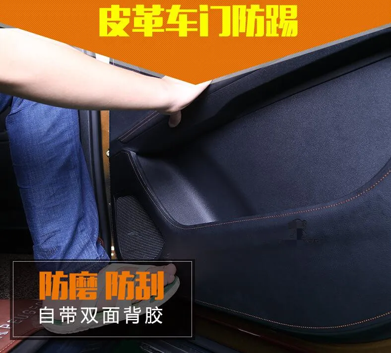 

Car Styling interior Side Edge Protection Pad Anti-kick Door Mats Fit For GT 2016-2019 Peugeot 3008