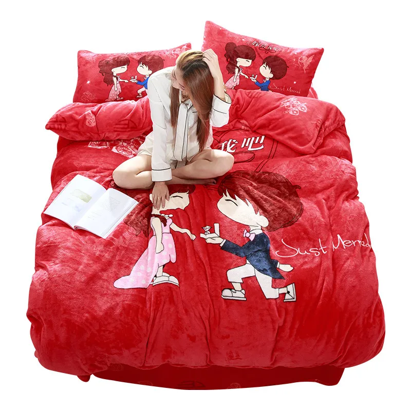 

Wedding / Home Style, Ultra-Fine Fiber Bed Sheets, Quilt Cover