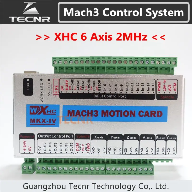 

XHC MK4 Mach3 breakout board 6 axis USB motion control card 2MHz support windows 7,10
