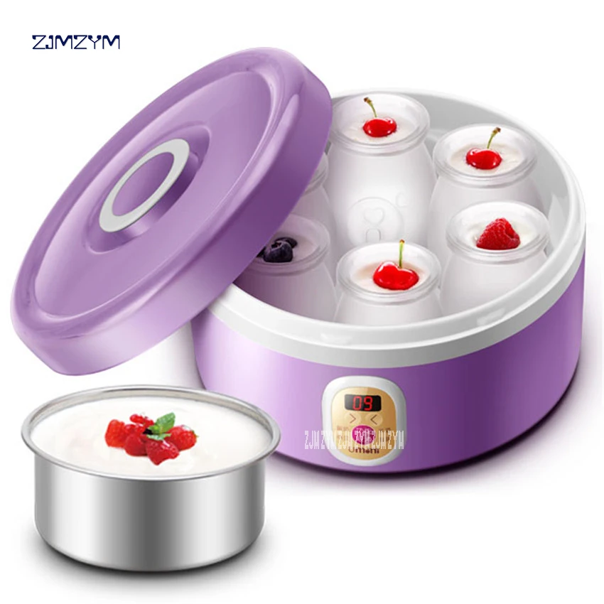 Purple Yogurt Makers Rice Wine Natto Machine Household Fully Automatic Yogurt Glass Sub-cup Liner Multifunctional SNJ-M10
