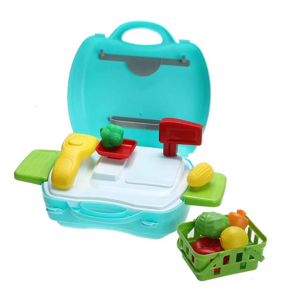 Портативный фруктовый магазин коробка для набора инструментов Дети ролевые игры кухня обучающая игрушка коробка набор Детские