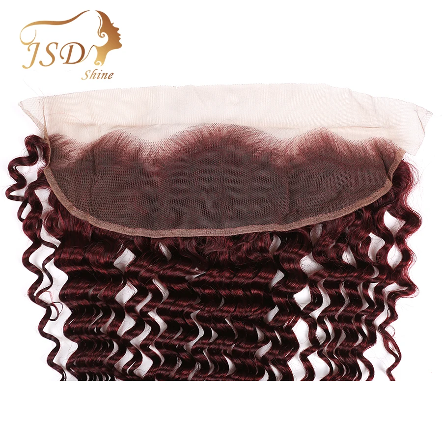 JSDShin 99j Peruvian Deep Wave Lace Frontal Free Part Ear to Ear Human Hair Lace Closure 13x4 Burgundy non remy Hair JSDShin 99j Peruvian Deep Wave Lace Frontal Free Part Ear to Ear Human Hair Lace Closure 13x4 Burgundy non remy Hair