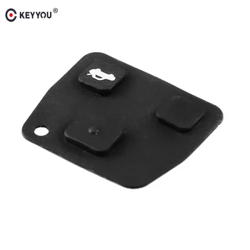 

KEYYOU 2 Button / 3 Button Car Remote Key Black Rubber Pad For TOYOTA Avensis Corolla Lexus Rav4 2 3 RUBBER Free shipping
