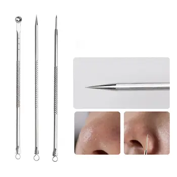 

5PCS Stainless Steel Double Head Blackhead Remover Sets Sanitary Facial Acne Pustule Needle Blackhead Extractor Skin Care Tools