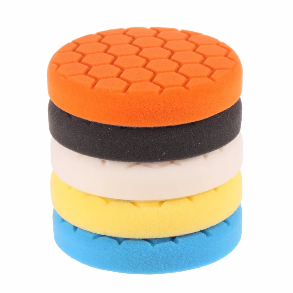 SPTA 5 inch (125mm ) Buff Pad Polishing Pad kit For Car Polisher Pack of 5Pcs-Professional Quality Pack Of 5Pcs SPTA 5 inch (125mm ) Buff Pad Polishing Pad kit For Car Polisher Pack of 5Pcs-Professional Quality Pack Of 5Pcs