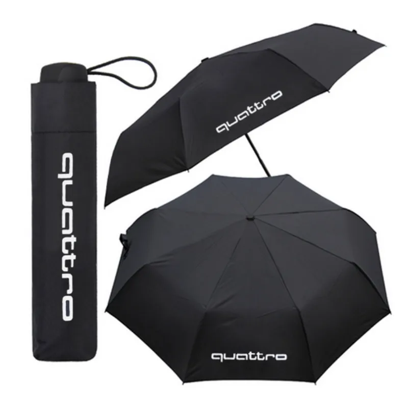 

For Audi Quattro Sline Logo A4 8P A3 B5 B6 B7 B8 A6 C5 A5 TT Q3 Q5 Q7 A1 A2 A7 A8 S3 S4 Fully automatic Umbrella stickers Gift