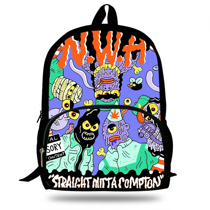 Детский рюкзак NWA прямой с принтом Compton школьная сумка для мальчиков и девочек