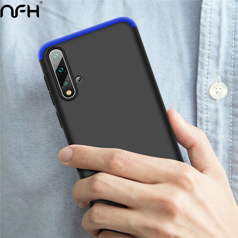 

360 Safety Protector Hard Silicone Case For Huawei Nova 5 Nova5 Cute Color Matte Back Cover Phone Housing On Nova 5 6.39" Shell