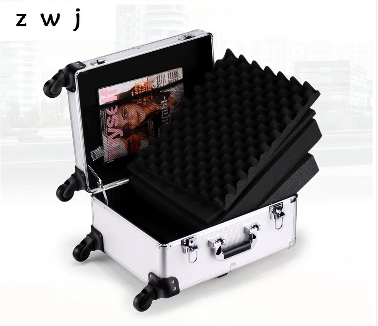 Aluminum trolley rolling luggage toolbox tool case Protective Case