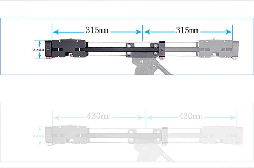 Pro DSLR видеокамера слайдер 40 см двойной диапазон дорожные слайдеры Долли для Canon Nikon sony DSLR камера видеокамера нагрузка 8 кг