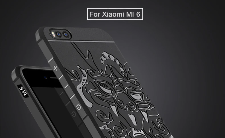 CAPSSICUM mi 6 противоударный мягкий чехол для Xiaomi mi 6 подушка безопасности ТПУ силиконовый с рисунком дракона задняя крышка противоударный чехол s