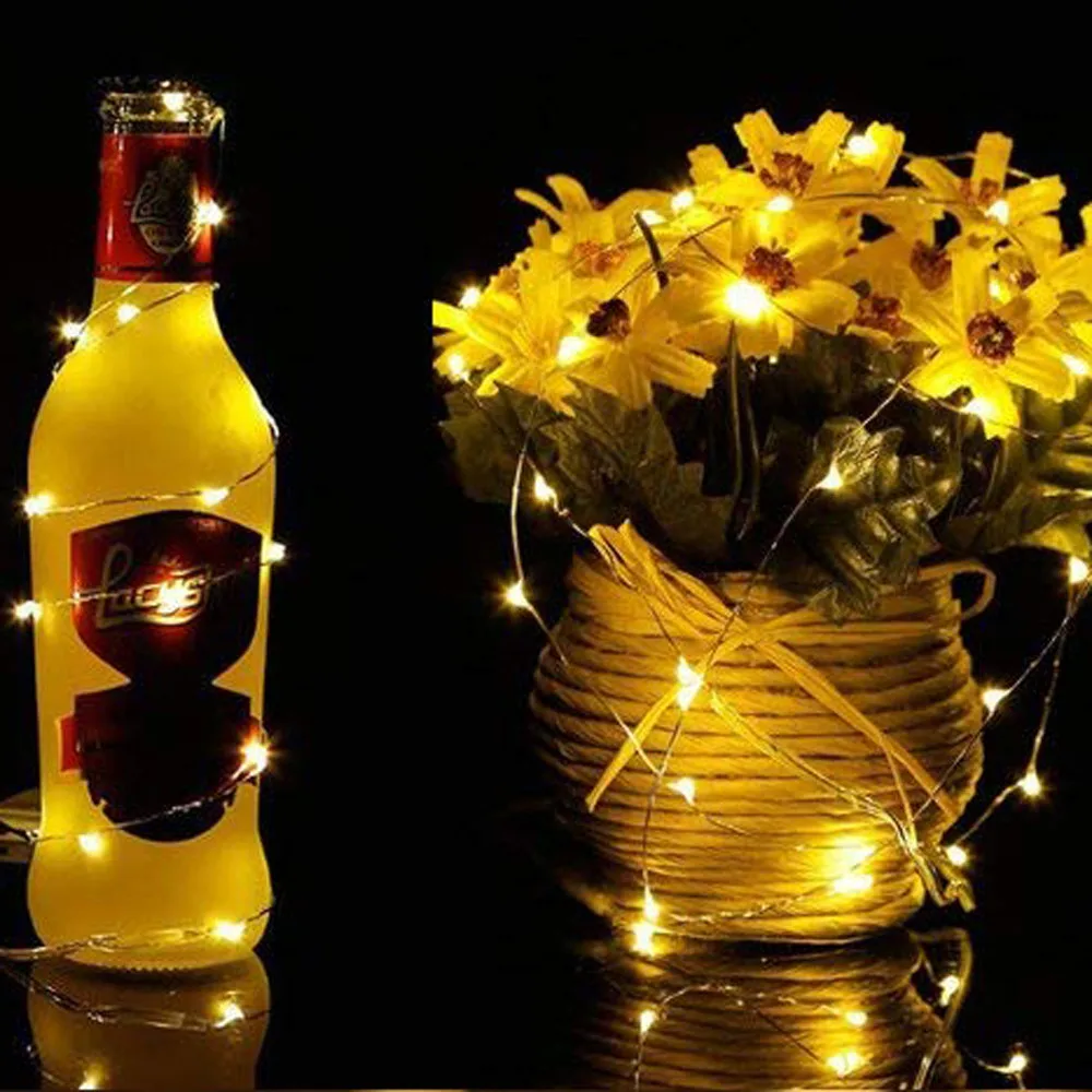 3 шт. 1 м 10LED гирлянда света батареи для дома медная проволока Феи украшение