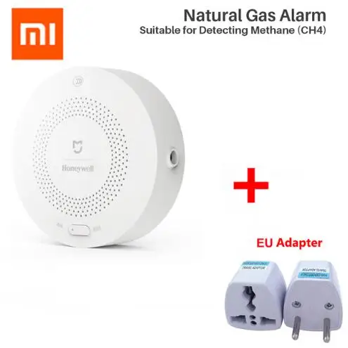 Xiaomi Mijia Honeywell умный детектор газа CH4 мониторинг Газа потолок и настенный приложение Mihome дистанционное управление - Цвет: Add EU Plug