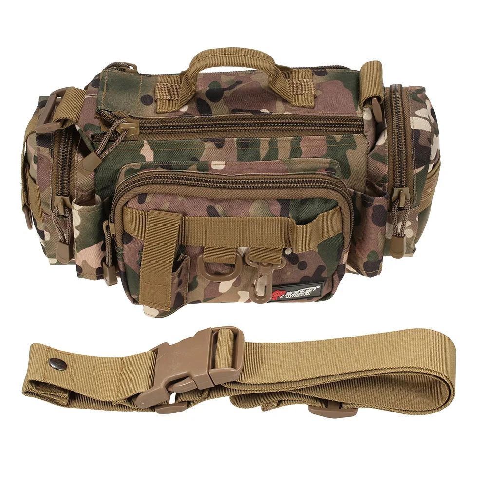 Multifunctional Fishing Bag Camouflage Fishing Tackle Bag Carp Fish Rod Waist Bag Bait Box Pouch Polyester Case Pack For Pesca