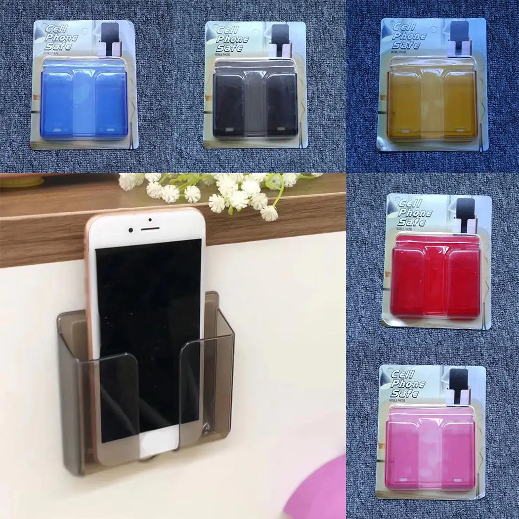 

Universal Wall Stand Mount Mobile Phone Charger Holder Sticky Solid Socket Adhesive Charging Rack Shelf for iPhone Samsung