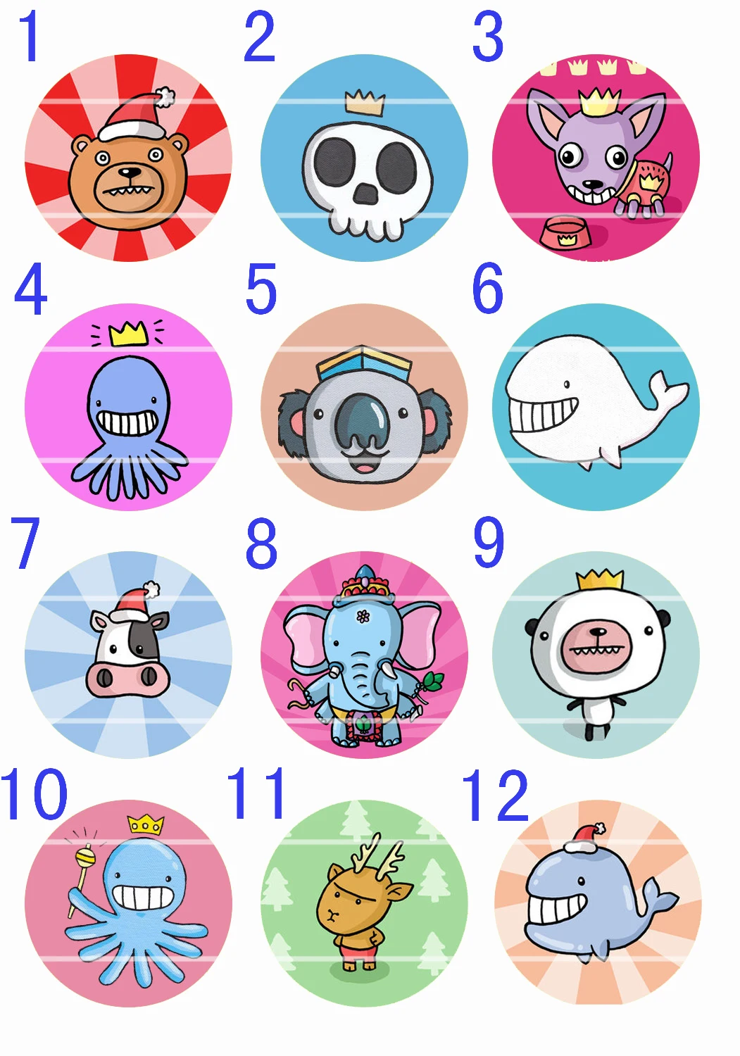 Handmade 10mm~30mm Colorful picture Round Glass Cabochons for Necklace Decoration and Phone Chain Accessaries60/PCS-221 | Украшения и