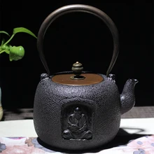 1.4L Будды Японии, Южной чугун без покрытия ремесла Чай горшок чайный набор кунг-фу специальное украшение