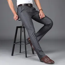 Новый дизайн, брендовая одежда, мужские повседневные брюки, хлопковые тонкие мужские брюки, прямые свободные классические деловые брюки