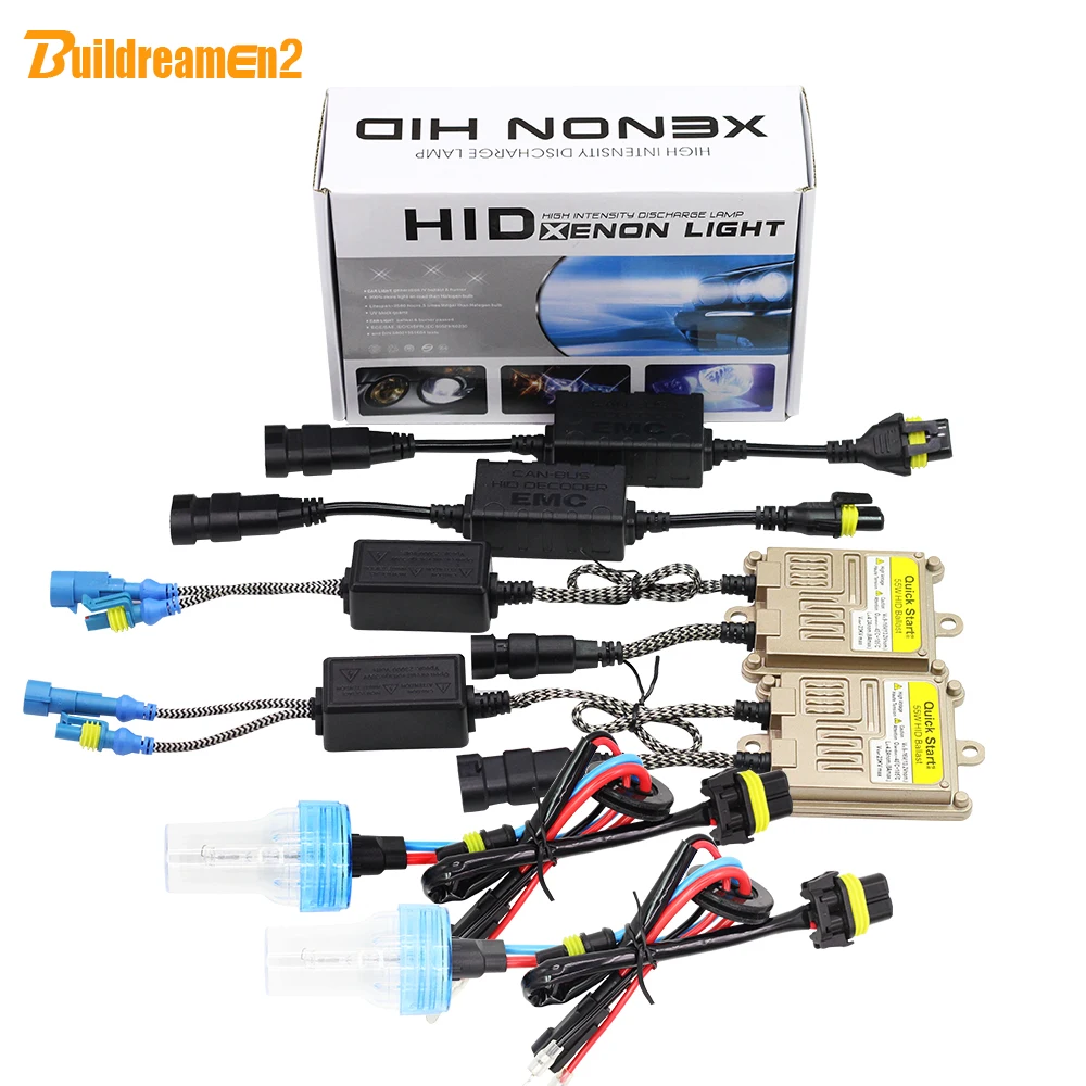 

Buildreamen2 55W H1 H3 H7 H8 H9 H11 880 881 9005 9006 Canbus HID Xenon Kit AC Ballast Decoder Bulb Car Light Headlight Fog Lamp