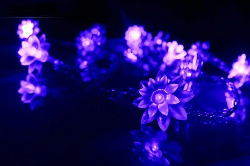 3 м 30 светодиодов праздник украшение лампы Батарея работает цветок лотоса светодиодные огни строки для свадьбы дома