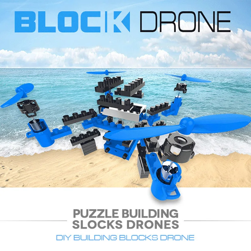 

DIY Drone RC Quadcopter With Camera Building Blocks Flying Drone With High Hold Mode RC Helicopter With Headless Mode Kid's Toy