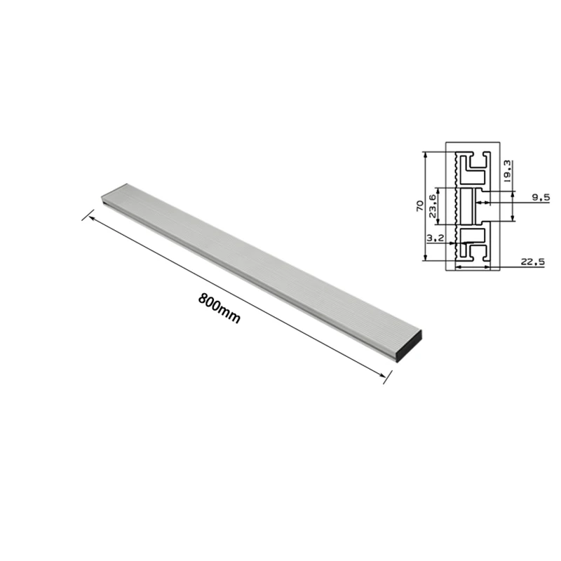 Алюминиевый профиль 70 мм высота Т-треков деревообрабатывающий забор 450 мм/600 мм/800 мм для деревообработки верстак DIY