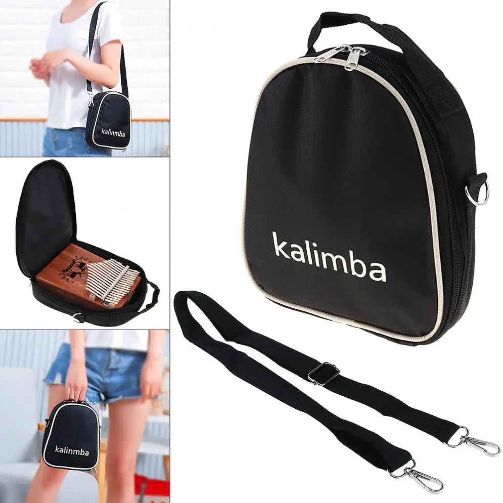 17 / 15 / 10 Key Universal Kalimba Storage Bag Thumb Piano Mbira Soft Case Oxford Cloth Inside Cotton Portable Shoulder Bag