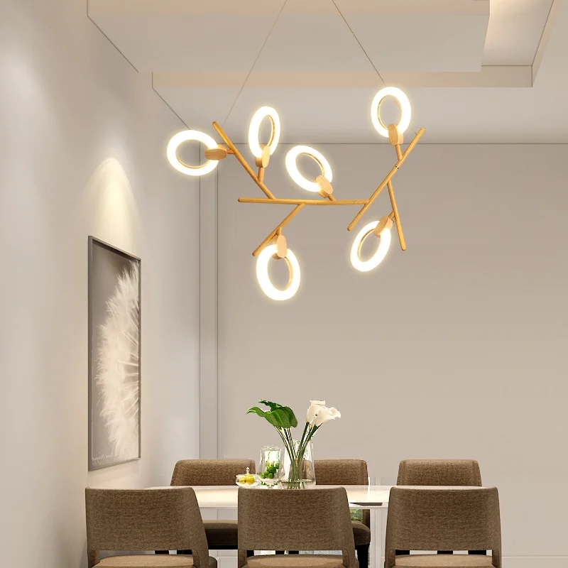 Nordic Modern Led Chandelier Ceiling Illumination Bedroom