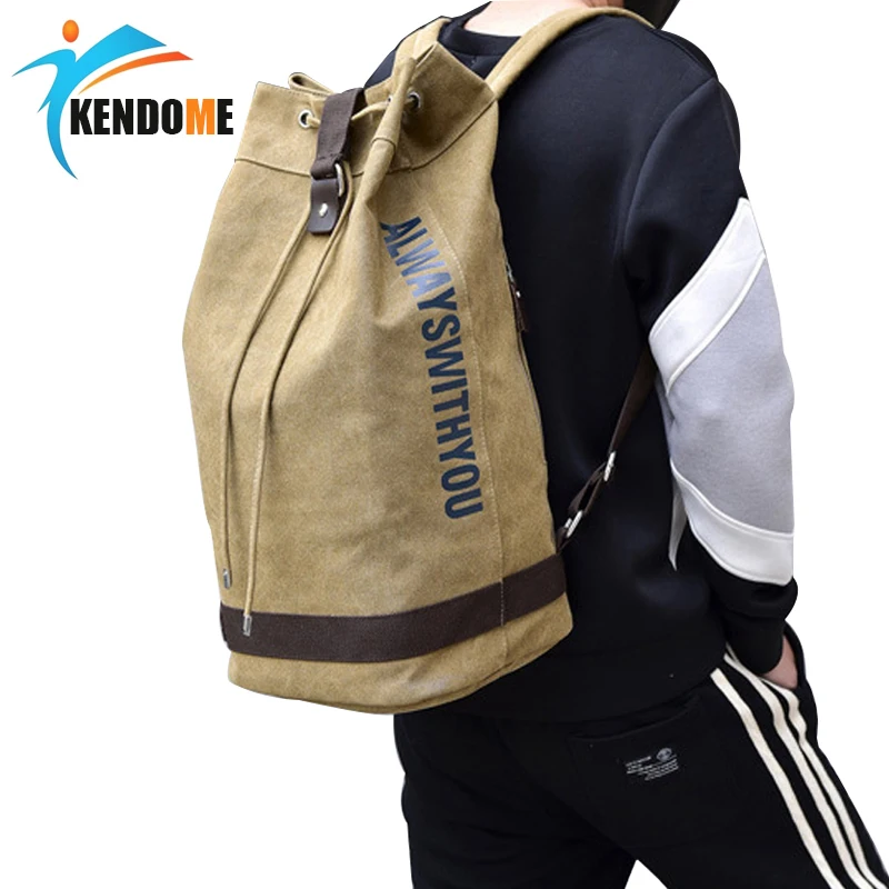  Hot Top Canvas Men's Sports Gym Bags Outdoor Basketball Backpack For Teenager Soccer Ball Pack Lapt - 32848163478