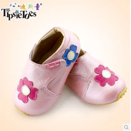 TipsieToes/Высококачественная детская обувь с цветочным рисунком на мягкой подошве; мокасины для девочек; обувь для малышей; Новинка года; сезон осень-весна; 63341