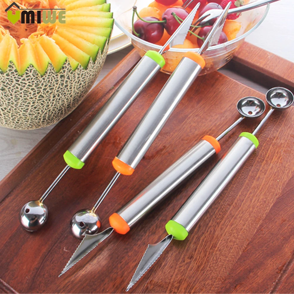 Kitchen Fruit Tools Melon Scoops Ballers Stainless Steel Double Side