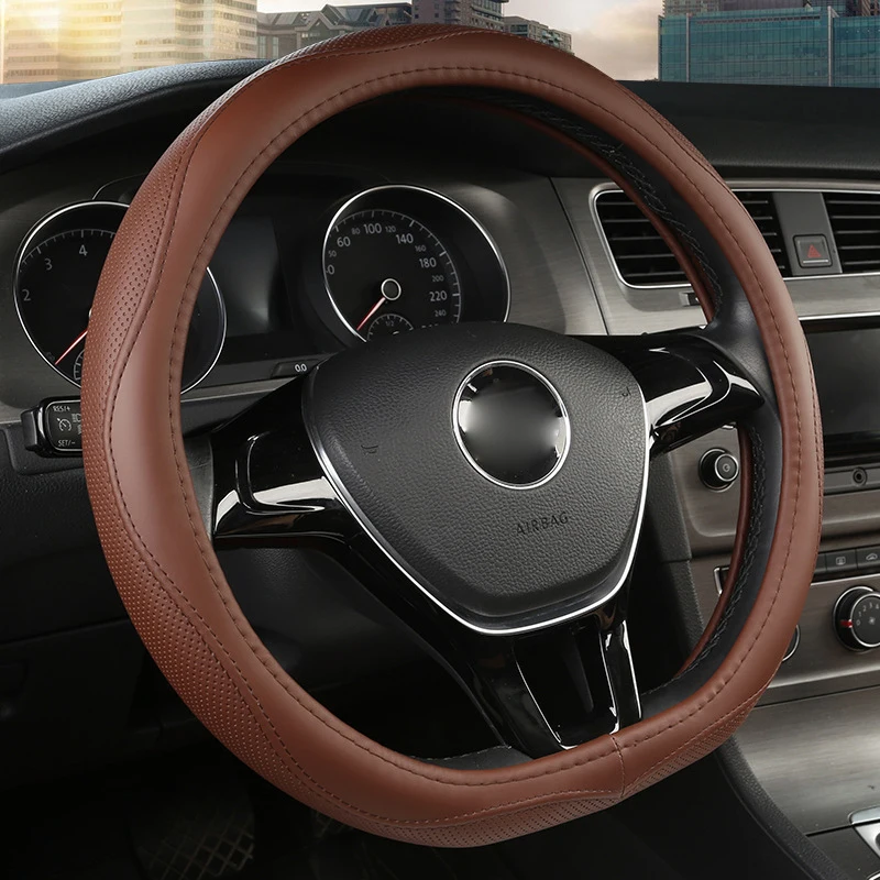 Чехол рулевого колеса автомобиля D форма для VW GOLF 7 2015 POLO JATTA Passat Tiguan Nissan Qashqai J11 X trail