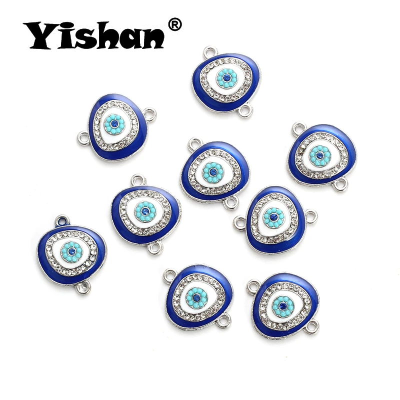 

Yishan Evil Eye Charms Connectors Crystal Shell Shape Pendant For Necklace Bracelet Jewelry Accessories Findings EY3187
