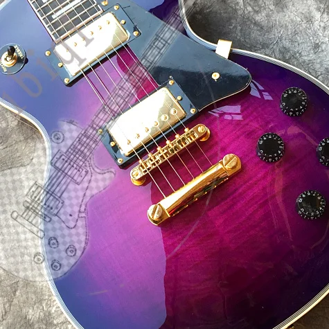 

Free delivery, purple electric guitar, color logo and shape can be customized according to customer requirements.