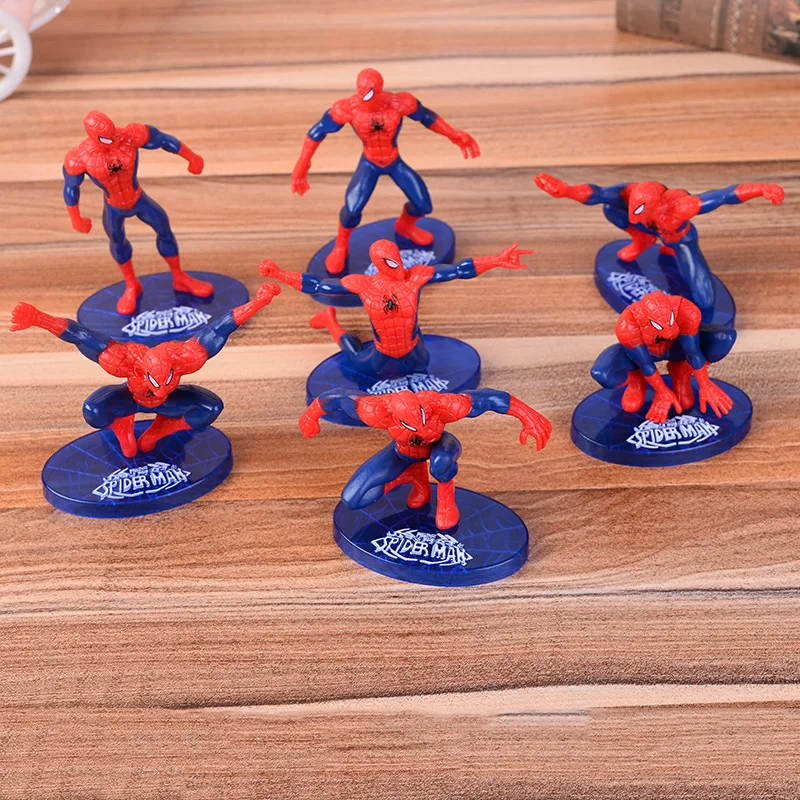 

Movie theme Spider-Man doll Cake decoration Micro-landscape creative toy accessories Anime hand-made model random 2pcs/bag
