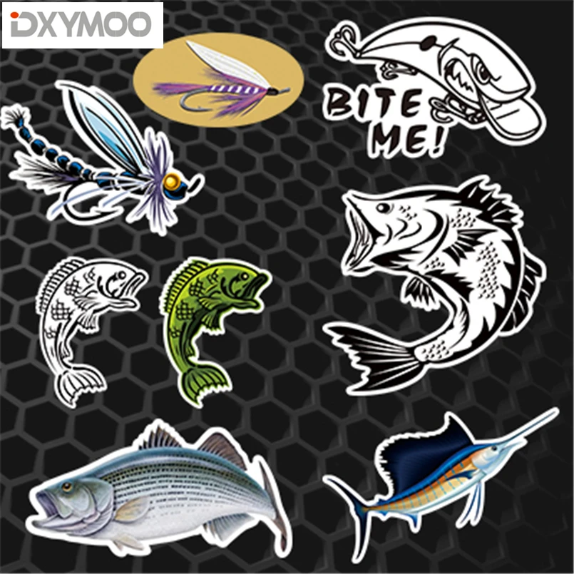 Go Fishing Car Window Tail Stickers Freshwater Fish Perch Eelshaped