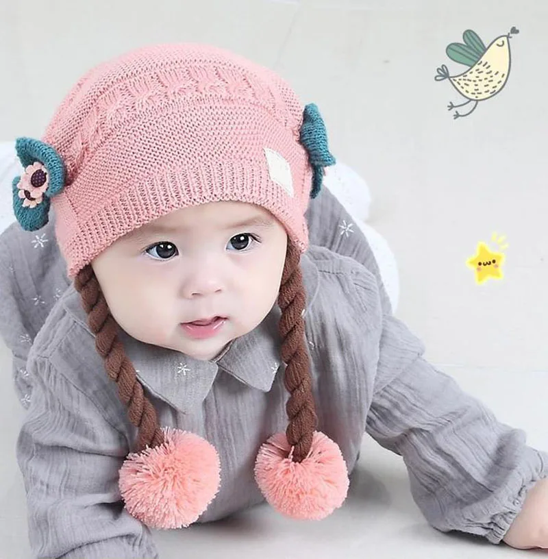 Comprar Gorro de princesa para niña, boina tejida con lazo para