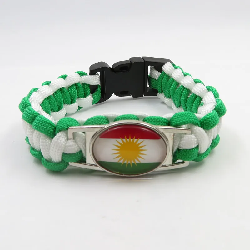 Модные очаровательные браслеты с национальным флагом Kurdistan ручной работы, браслеты и браслеты для женщин и мужчин, флаг Курдистана