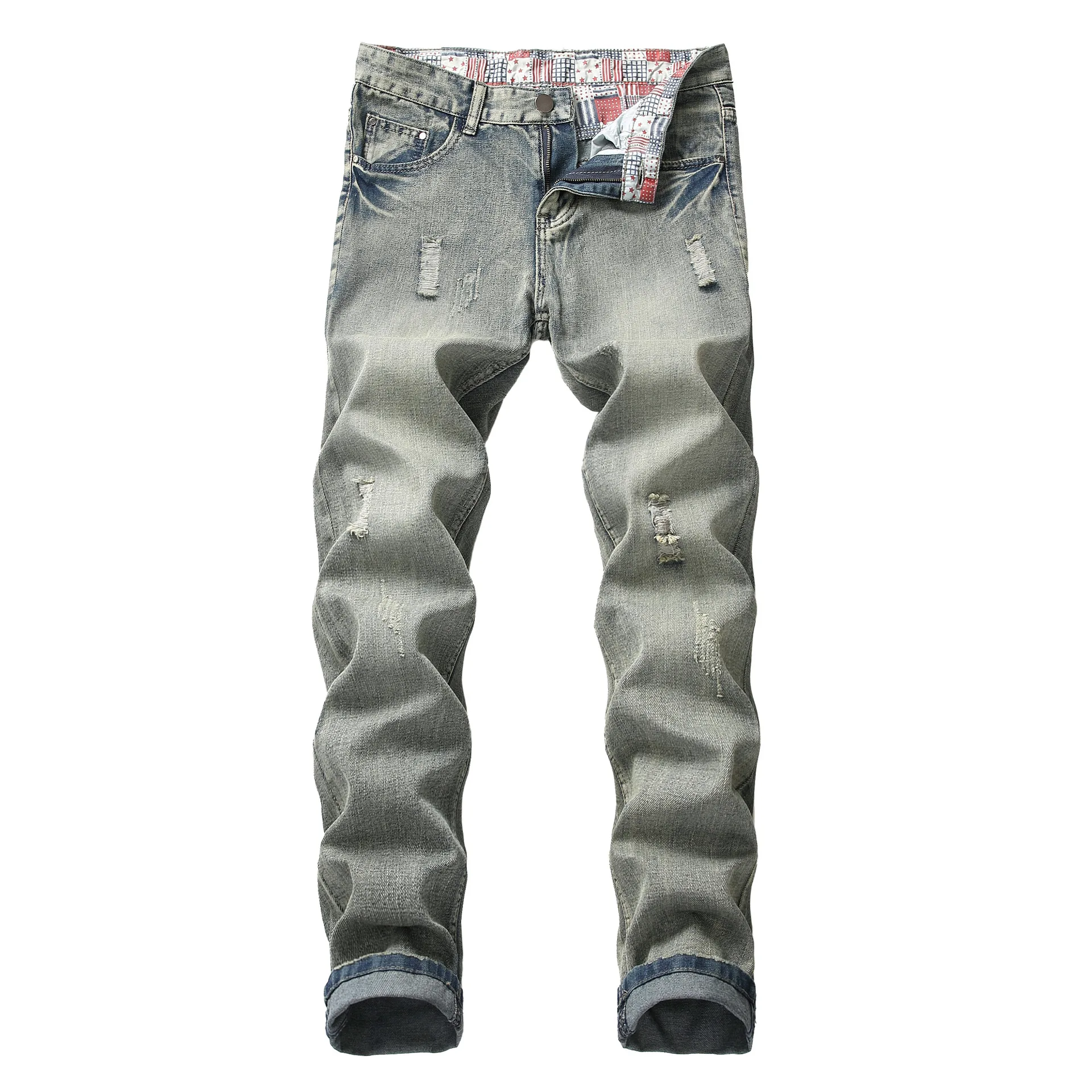 Designer Men's Ripped Jeans Pants 
