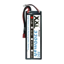 XXL Power Lipo Battery Hard Case 7.4V 3300mah 2S 35C Max 70C For Helicopters RC Car Quadcopter rc Models Li-polymer Bateries