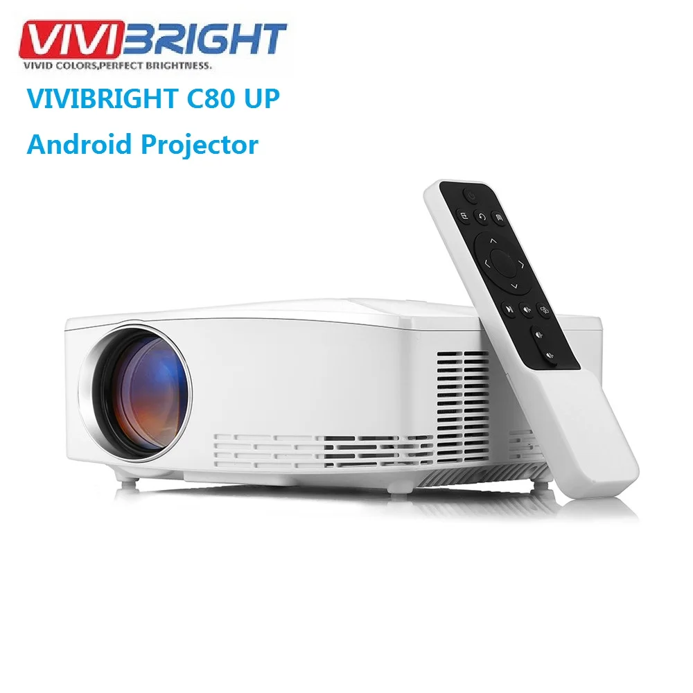 

VIVIBRIGHT C80 UP LCD Android 6.01 Game Home Theater Projector HDMI 1500 Lumens Support 1080P USB Bluetooth 4.0 for TV Laptop