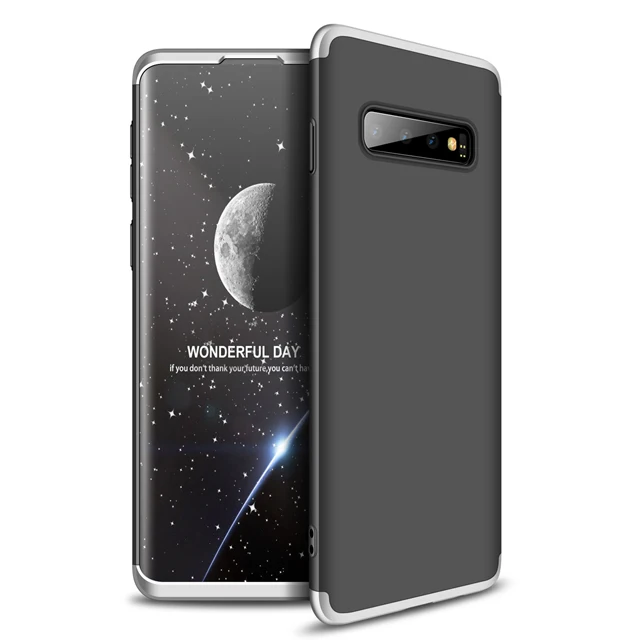 Silver and Black Роскошный 3 в 1 задний Чехол для samsung S10 Plus S10e жесткий матовый чехол для телефона для samsung Galaxy S10E S10 Lite защитный чехол s Coque - Цвет: Silver and Black