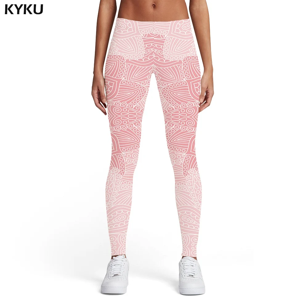 KYKU Psychedelic Leggings Women Pattern Ladies Colorful Sport Art Elastic Vintage Spandex Womens Leggings Pants Fitness aerie leggings Leggings