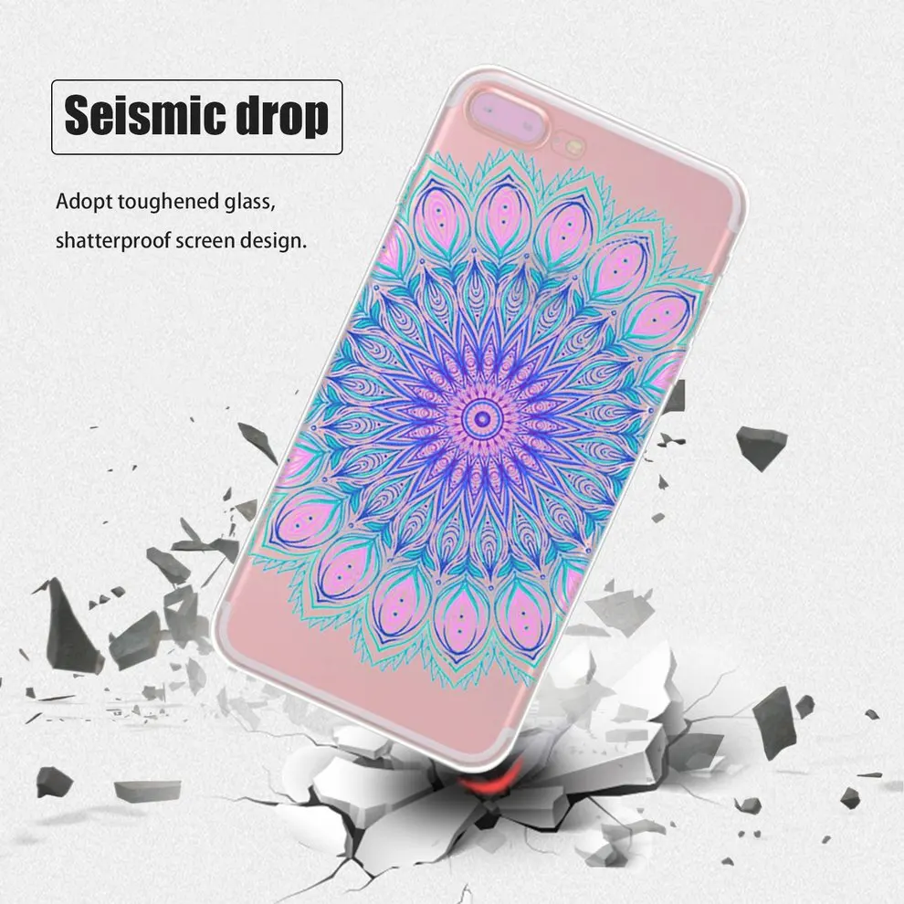 

5 Pcs Colorful Pattern Cell Phone Case Fashion Color Printing Colored Drawing TPU Phone Cover For iPhone Series