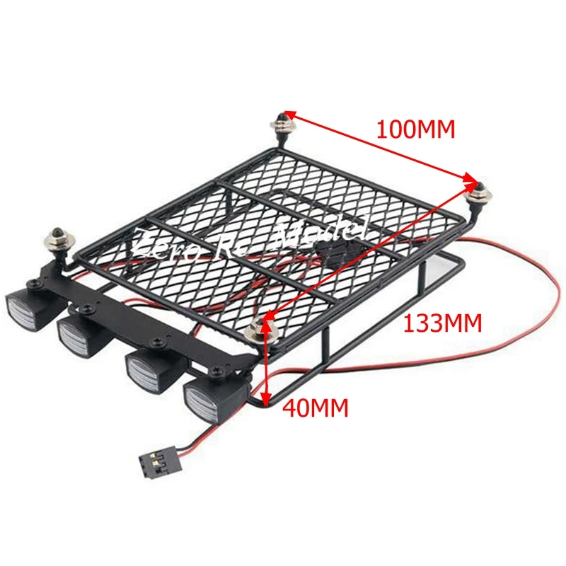 RC 1/10  Scale Accessories METAL Black ROOF RACK W...