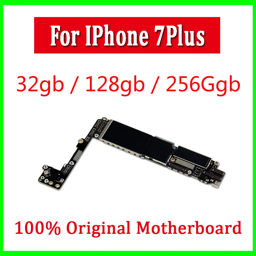 

100% Original 32gb / 128gb / 256gb Motherboard for iphone 7 Plus Unlocked Logic Boards for iphone 7 Plus Without Fingerprint