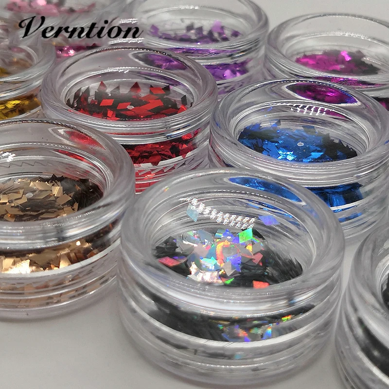 

Verniton Nail Art Glitter Powders Sequins Nail Decorations Square Rhinestones for Nails Stickers for Nails Manicure Accessories
